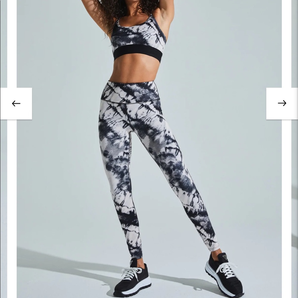 🤍Storm Tie dye gray white leggings Noli Active Yoga XS🤍